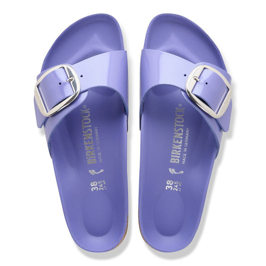 Madrid Big Buckle Natural Leather Patent - High-Shine Purple Dusk