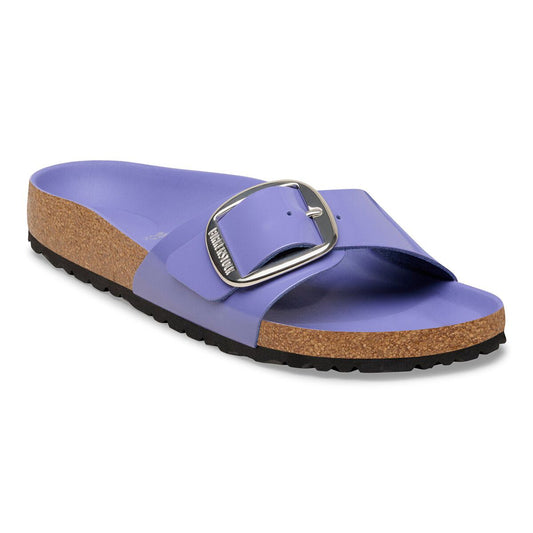Madrid Big Buckle Natural Leather Patent - High-Shine Purple Dusk
