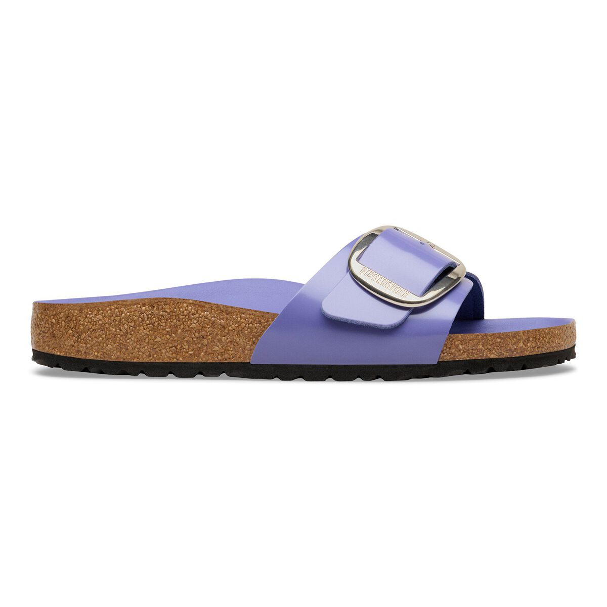 Madrid Big Buckle Natural Leather Patent - High-Shine Purple Dusk
