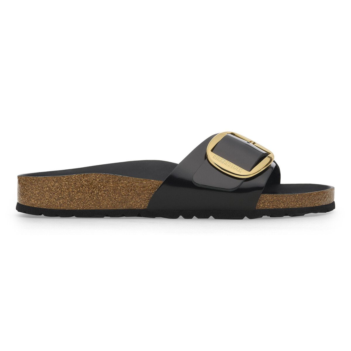 Madrid Big Buckle Natural Leather Patent - Nappa Glamour