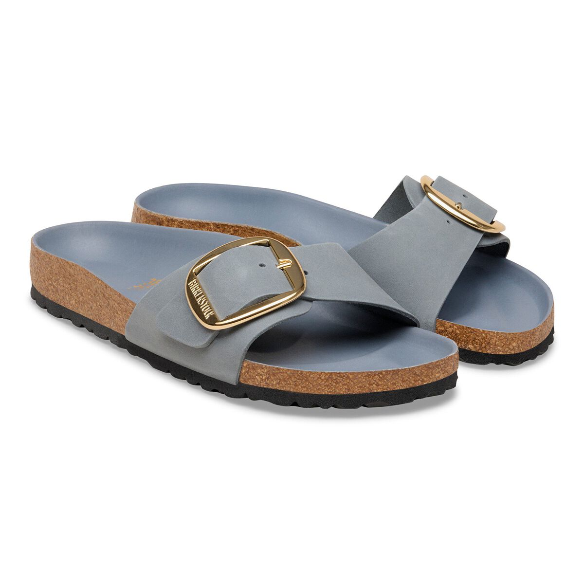 Madrid Big Buckle Natural Leather Oiled - Basalt Gray