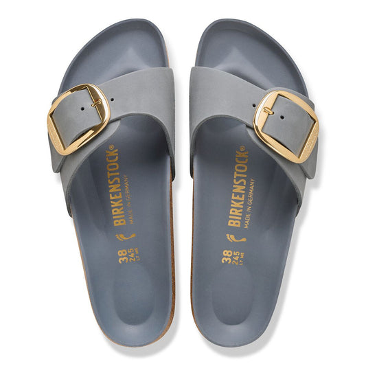Madrid Big Buckle Natural Leather Oiled - Basalt Gray