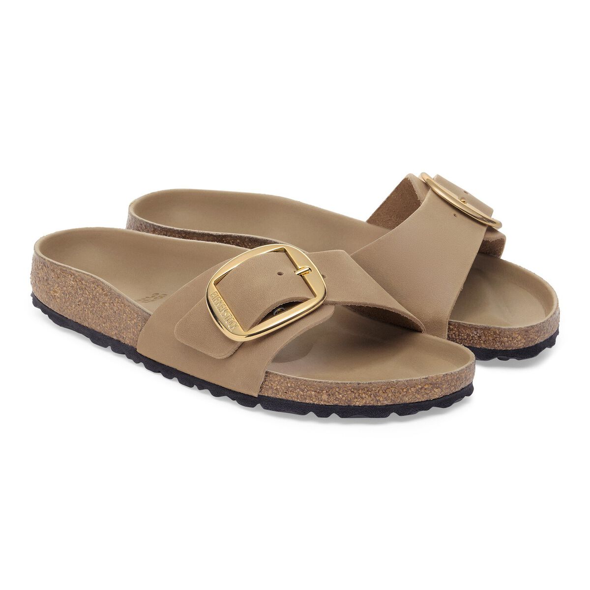 Madrid Big Buckle Natural Leather Oiled - Tabacco Brown
