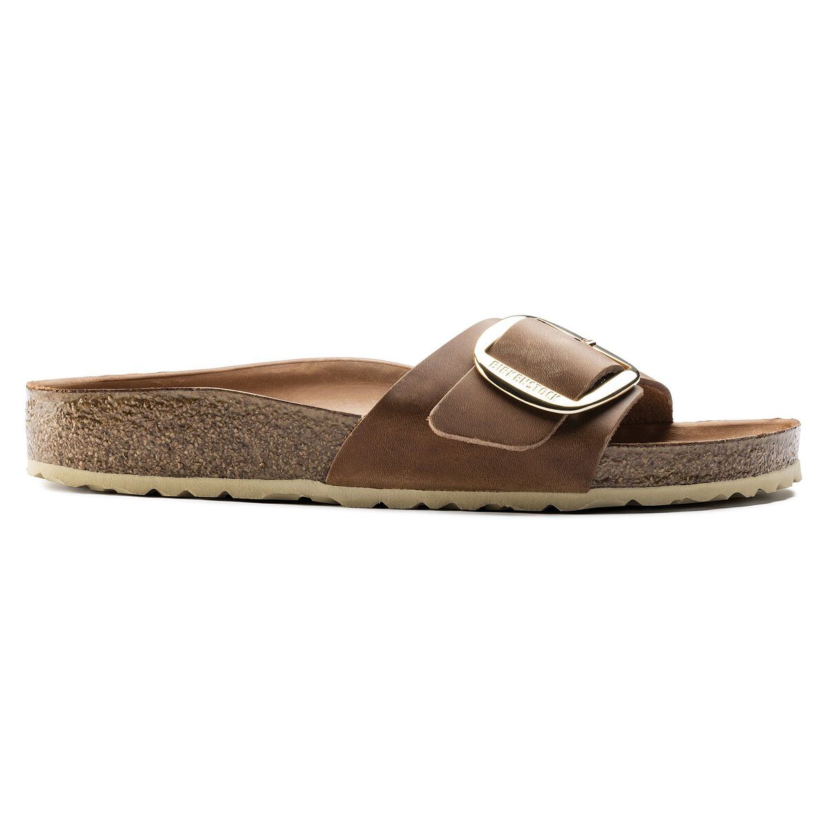 Madrid Big Buckle Natural Leather Oiled - Cognac